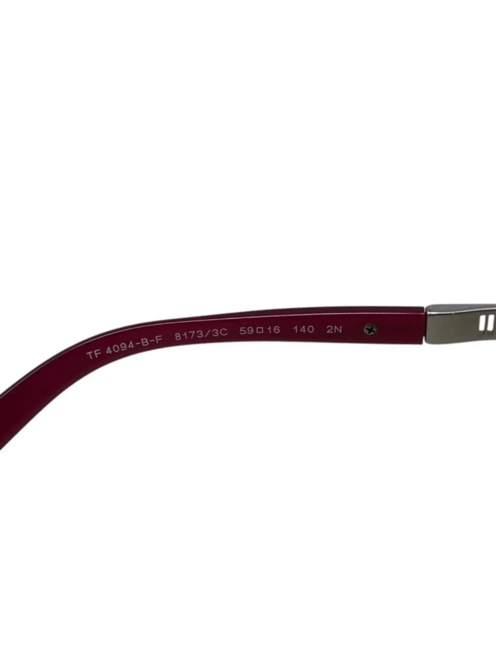 Tiffany & Co Sunglasses Atlas Logo Wine Red Bordeaux Silver Eyewear
